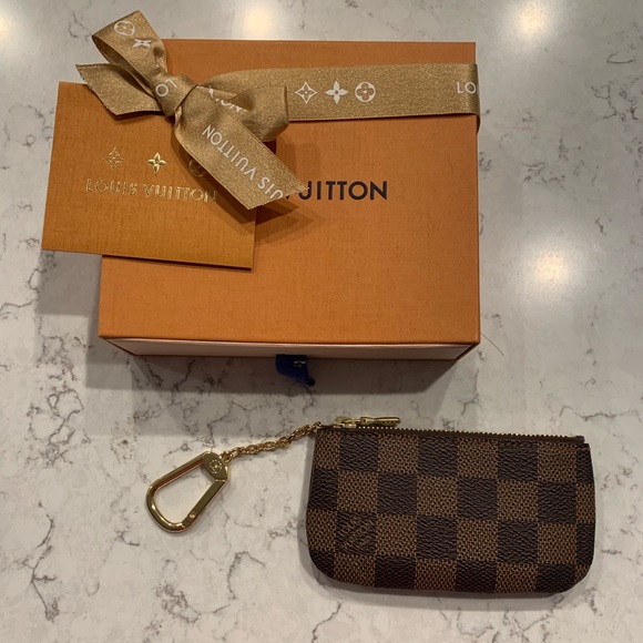 lv key pouch damier ebene